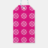Retro-Blume nahtlos durchsichtig Geschenkanhänger (Rückseite)