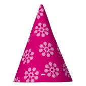 Retro-Blume nahtlos durchsichtig Partyhütchen (Rechts)