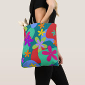 Retro-Blume nahtlos farbig Tasche (Von Nahem)