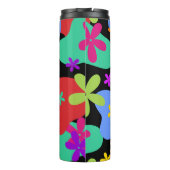 Retro-Blume nahtlos farbig Thermosbecher (Rückseite)