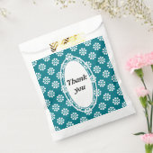 Retro-Blume nahtlos weiß Geschenktütchen (Versiegelt)