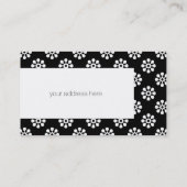 Retro-Blume nahtlos weiß Visitenkarte (Rückseite)