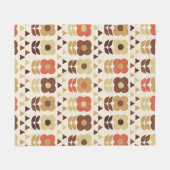 Retro-Blume - nahtloses Muster Fleecedecke (Vorderseite (Horizontal))
