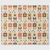 Retro-Blume - nahtloses Muster Geschenkpapier (Flach)