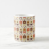 Retro-Blume - nahtloses Muster Kaffeetasse (Mittel)