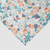 Retro-Blume Nahtloses Muster Seidenpapier (Detail)