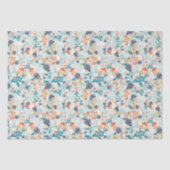 Retro-Blume Nahtloses Muster Seidenpapier (Vorderseite)