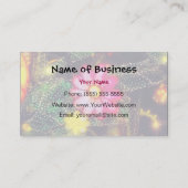 Retro-Blume Neonlicht Visitenkarte (Rückseite)