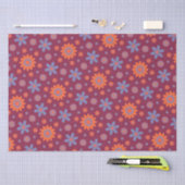 Retro Blume Niedlich Fun 70er Hippie Daisy Muster Seidenpapier (Handwerk)