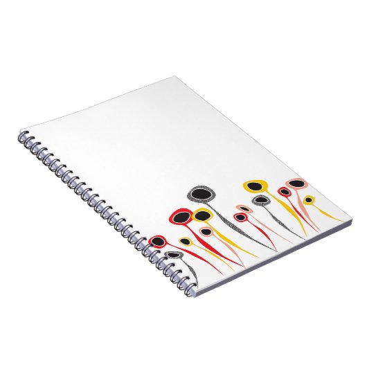 Retro-Blume-Notebook Notizblock (Rechte Seite)