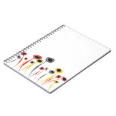 Retro-Blume-Notebook Notizblock (Linke Seite)