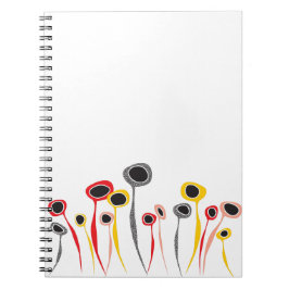 Retro-Blume-Notebook Notizblock