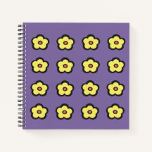 Retro-Blume-Notebook
