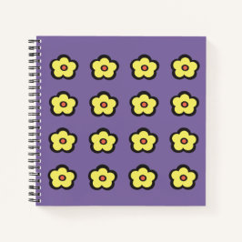 Retro-Blume-Notebook Notizblock