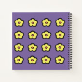 Retro-Blume-Notebook Notizblock (Rückseite)