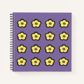 Retro-Blume-Notebook Notizblock (Vorderseite)