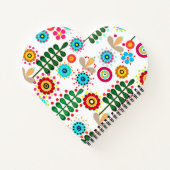 Retro, Blume Notizblock (Rückseite)