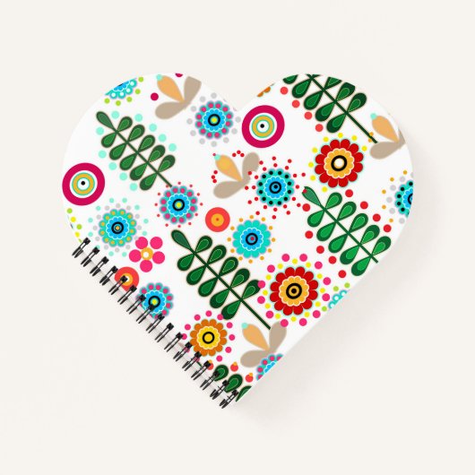 Retro, Blume Notizblock (Vorderseite)