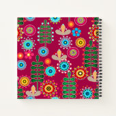 Retro, Blume Notizblock (Rückseite)