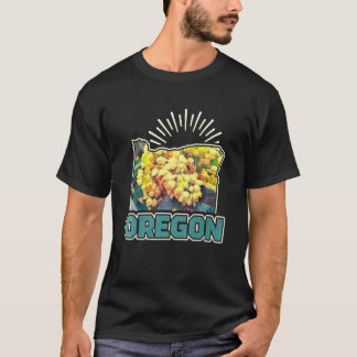 Retro Blume Oregon Staat T-Shirt
