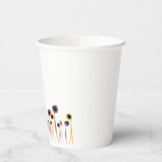 Retro-Blume Papiercup Pappbecher (Links)