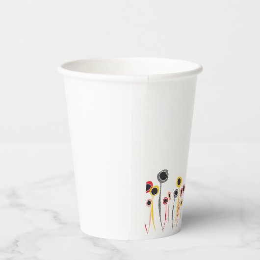 Retro-Blume Papiercup Pappbecher (Rechts)