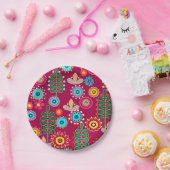 Retro, Blume Pappteller (Party)