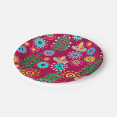 Retro, Blume Pappteller (Schrägansicht)