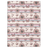 Retro-Blume Personalisiert mit Name Floral Daisy Klemmbrett (Rückseite)