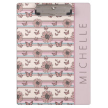 Retro-Blume Personalisiert mit Name Floral Daisy