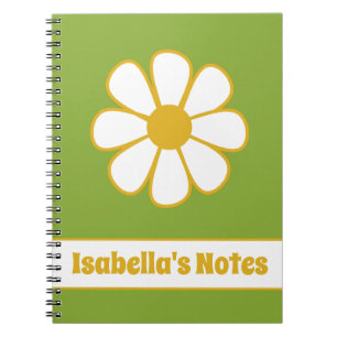 Retro-Blume Personalisiert Notizblock