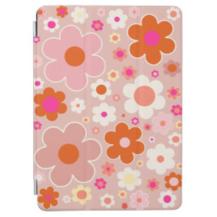 Retro-Blume Pfirsichfarben Rosa orange iPad Air Hülle