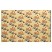 Retro-Blume Polka Dot Orange Mustard Mix Stoff (Yard (91,4 cm))