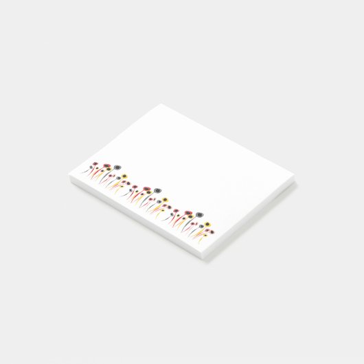 Retro-Blume Postit-Hinweise Post-it Klebezettel (angewinkelt)