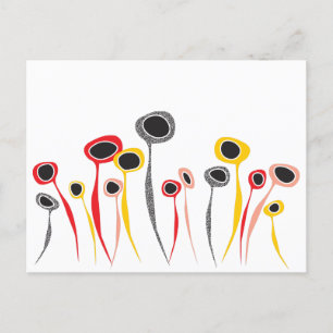 Retro-Blume Postkarte