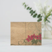 Retro-Blume Postkarte (Stehend Vorderseite)