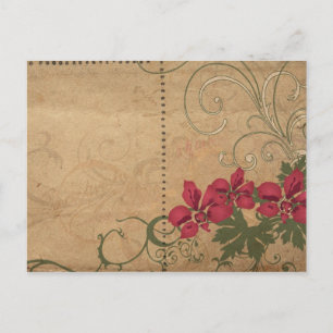 Retro-Blume Postkarte