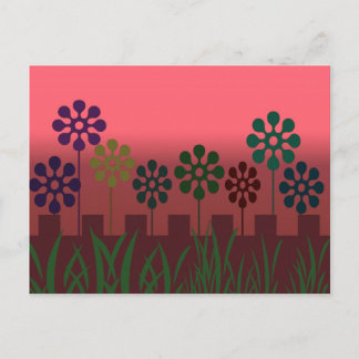 Retro-Blume Postkarte