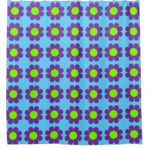 Retro-Blume-Power Duschvorhang