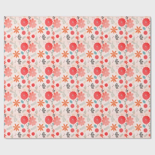 Retro-Blume-Power Geschenkpapier (Flach)