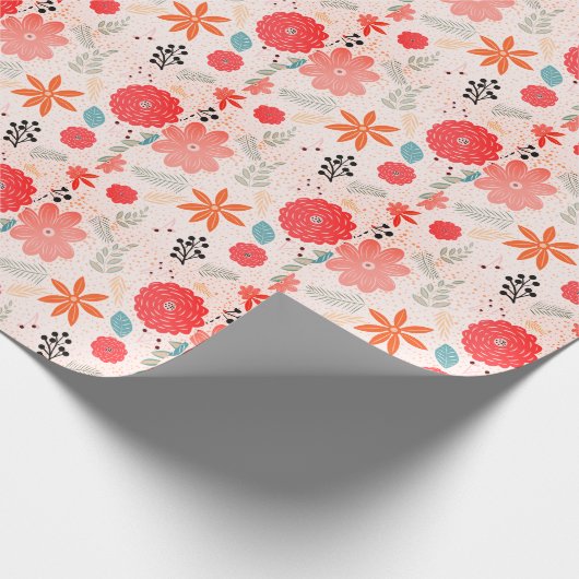 Retro-Blume-Power Geschenkpapier (Ecke)