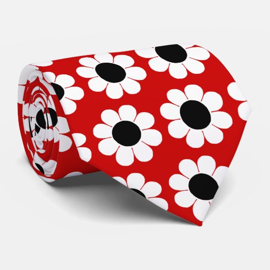 Retro-Blume-Power Krawatte (Gerollt)