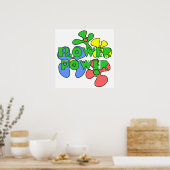 Retro Blume Power Poster (Küche)
