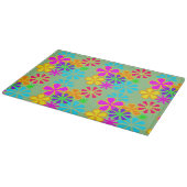 Retro-Blume-Power Schneidebrett (Ecke)