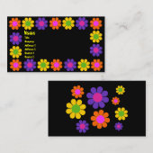 Retro Blume Power Visitenkarte (Vorne/Hinten)