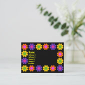 Retro-Blume-Power Visitenkarte (Stehend Vorderseite)