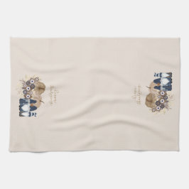 Retro Blume Pumpkins Denim Gnomes Erntedank Geschirrtuch