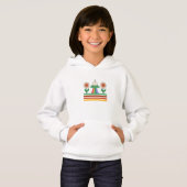 Retro-Blume-Raumschiff Hoodie (Vorne ganz)