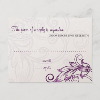 Retro Blume Response Card RSVP Karte