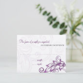 Retro Blume Response Card RSVP Karte (Stehend Vorderseite)